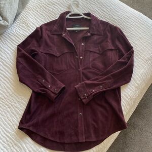 100% goat suede western shirt